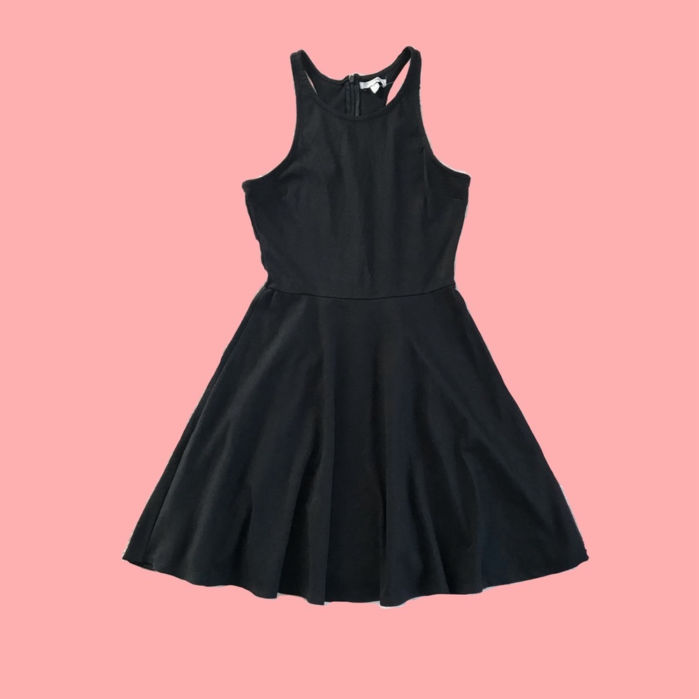 Black Sleeveless Skater Dress